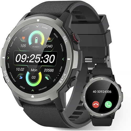 Smartwatch W13 Negro Con Alexa Integrada Para Hombre